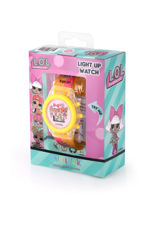 Miniflak LOL Surprise! Lisanslı LOL7003 Sarı Işıklı Çocuk Saati
