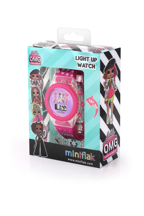 Miniflak LOL Surprise! Lisanslı OMG7002 Pembe Işıklı Çocuk Saati