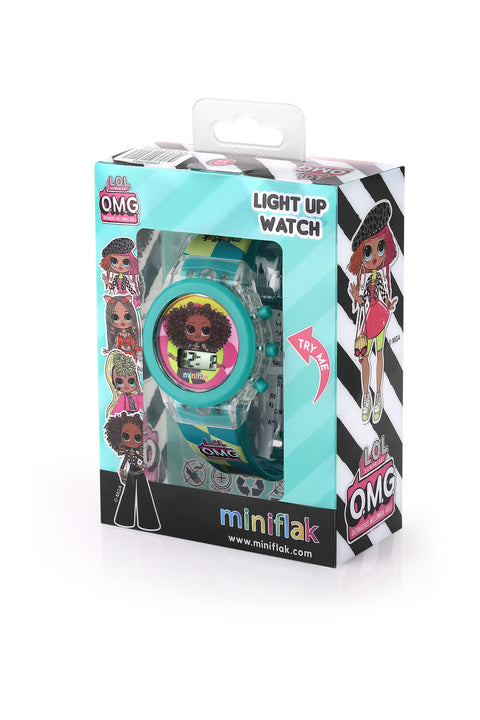 Miniflak LOL Surprise! Lisanslı OMG7003 Turkuaz Işıklı Çocuk Saati