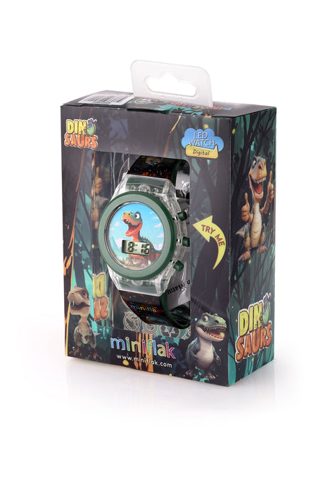Miniflak Dinozor MFD7001 Işıklı Çocuk Saati