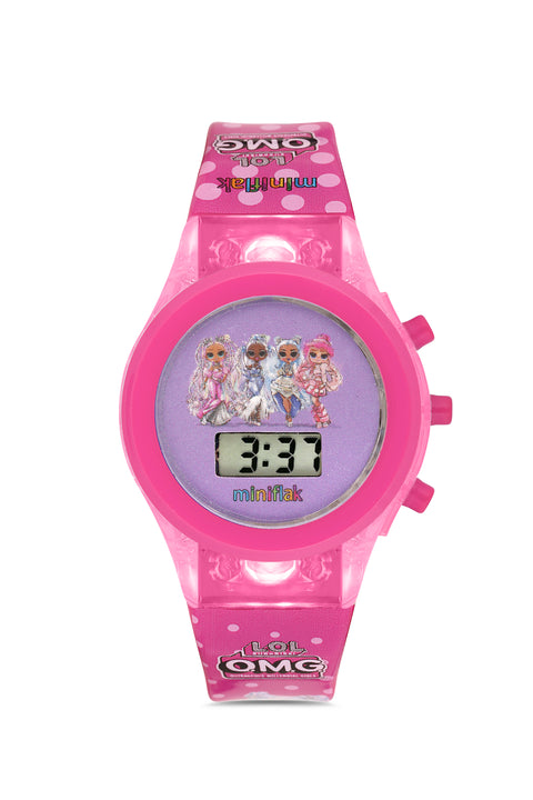 Miniflak LOL Surprise! Lisanslı OMG7002 Pembe Işıklı Çocuk Saati
