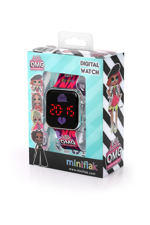 Miniflak LOL Surprise! OMG Lisanslı OMG8001 Mor Square Led Çocuk Saati